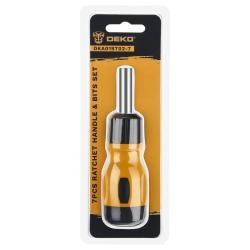 Набор отверток с трещоткой 7 предметов пластиковая ручка (арт. 26-2402204)