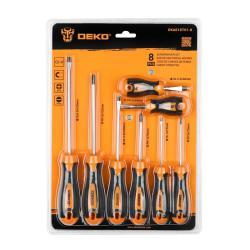 Набор отверток с трещоткой 8 предметов пластиковая ручка (арт. 26-2402205)