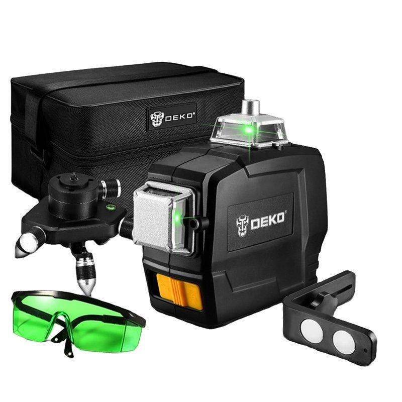 Deko лазерный уровень зеленый 12 линий самовыравнивающийся (арт. 26-2402309)