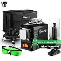 Deko лазерный уровень 3D 12 линий для помещений и улицы (арт. 26-2402311)