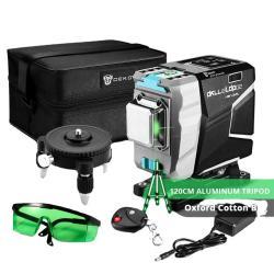 Лазерный уровень 3D 12 линий зеленый свет самовыравнивающийся (арт. 26-2402317)