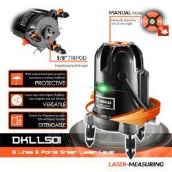 Deko лазерный уровень 5 линий 6 точек 360° (арт. 26-2402324)