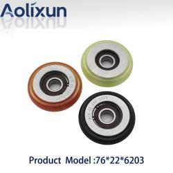 Ролик направляющий полиуретановый 76x22 для направляющих лифта (арт. 26-2502130)