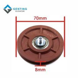 Колесо для лифта eshine kone стальное 70*8*6001Z (арт. 26-2102641)
